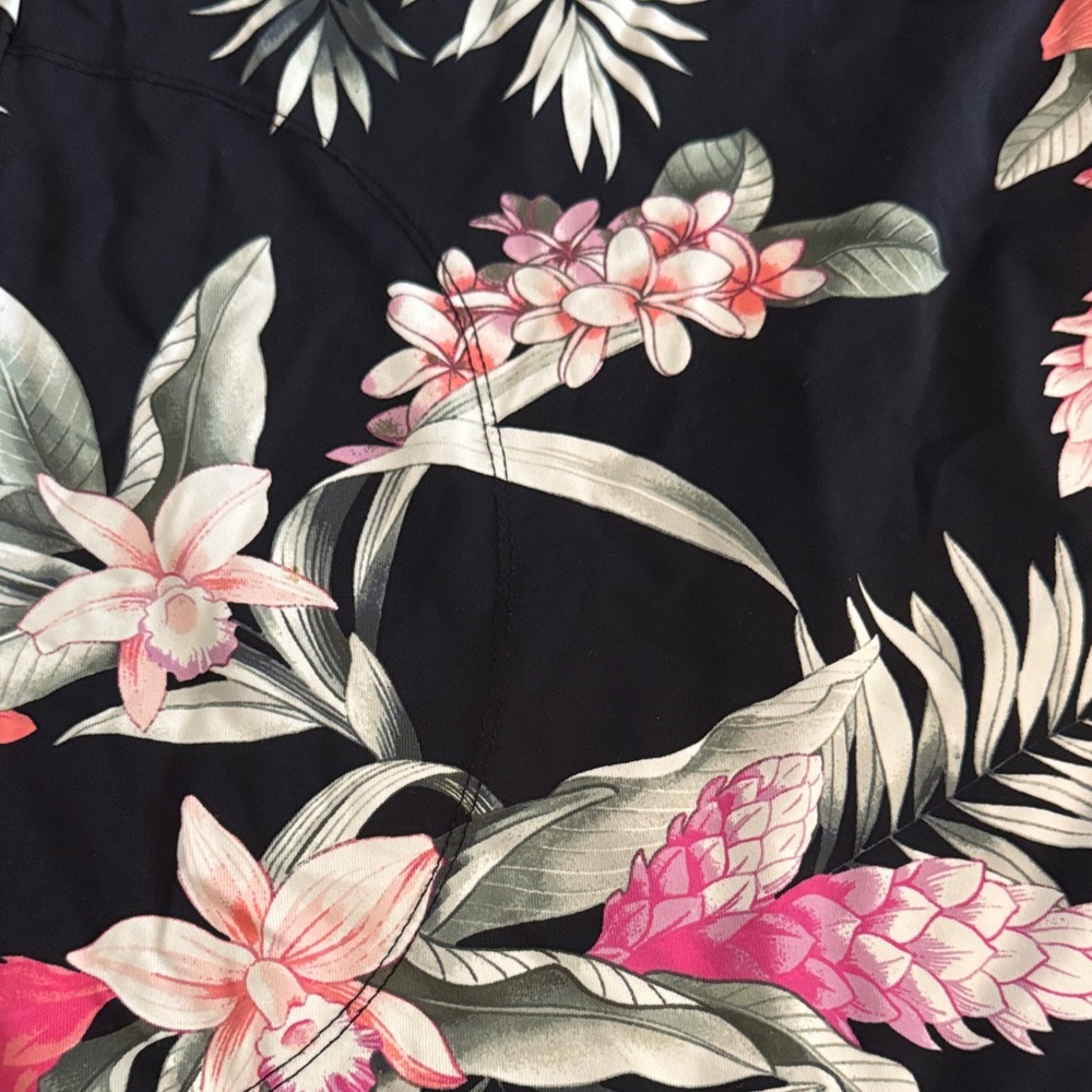 Tommy Bahama Floral Black and Pink Dress - Picture 2 of 3